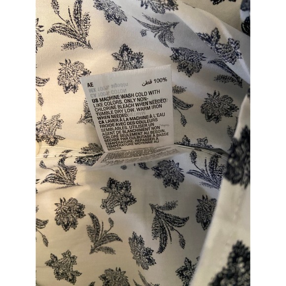 Club Room Men's Size Small Long Sleeve Button Up Shirt Blue Floral Pattern NEW - Picture 13 of 13